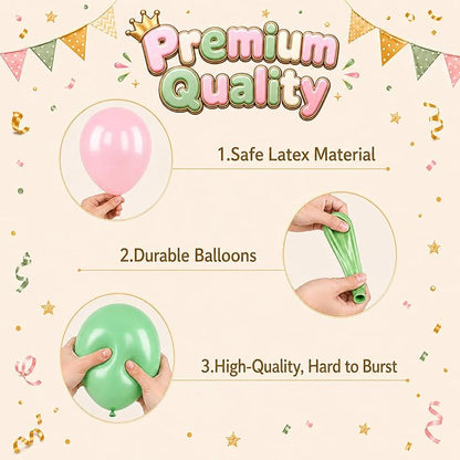 Pink and Green Balloons, for Girls Birthday Baby Shower Wedding Spring and - Image 3