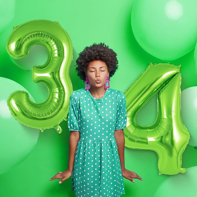 Green Number 4 Balloon 40 Inch, Big Large Foil Helium Number Balloons, Jumbo - Image 5