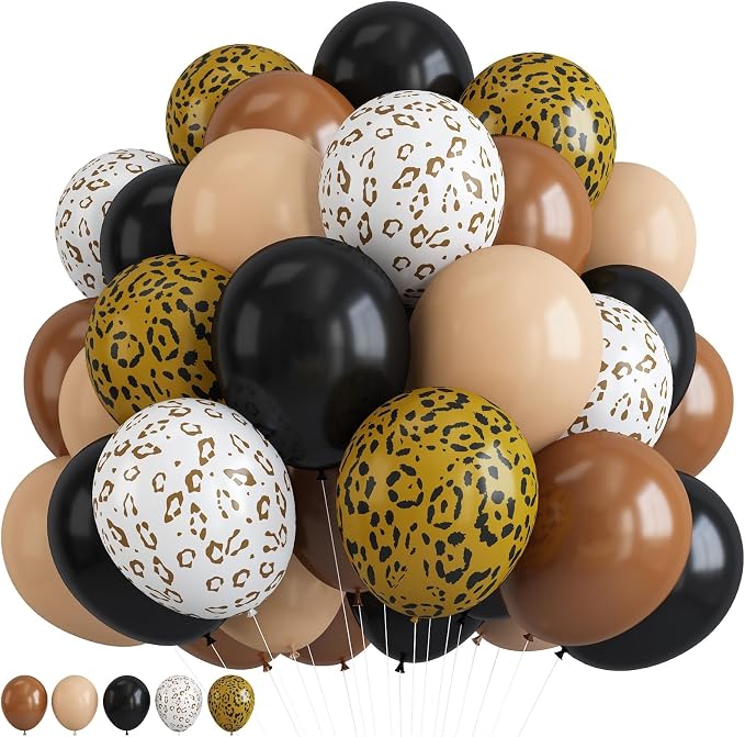 Fall Boho Cheetah Print Balloons by Paeyeq