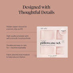 Kitsch Satin Pillowcase with Zipper for Hair & Skin, Softer Than Silk Pillow Cases Queen, Wrinkle-Free, Smooth and Cooling Satin Pillow Covers, Standard Size 19"x26" - Blush, 2pcs