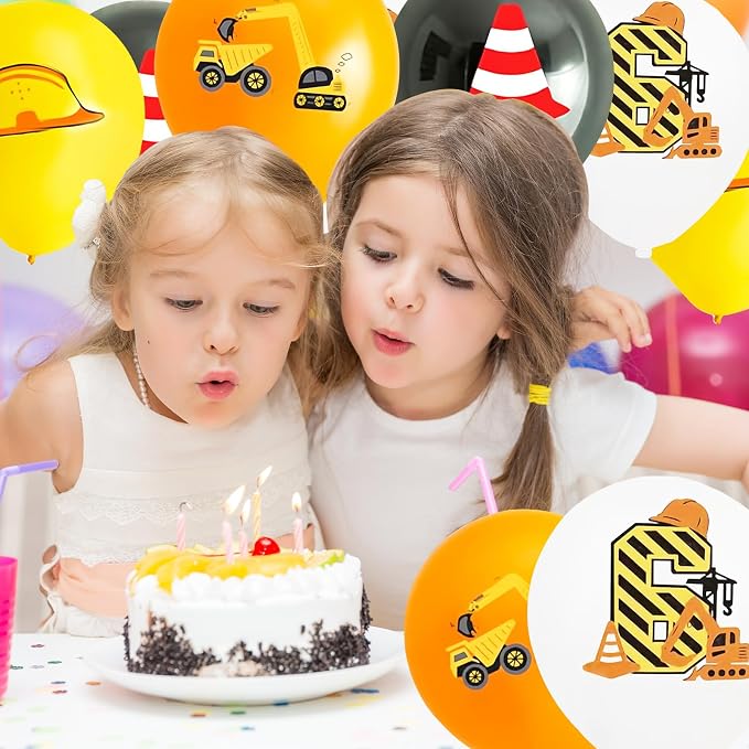 Yellow Black White 5th Birthday Balloons - Image 7
