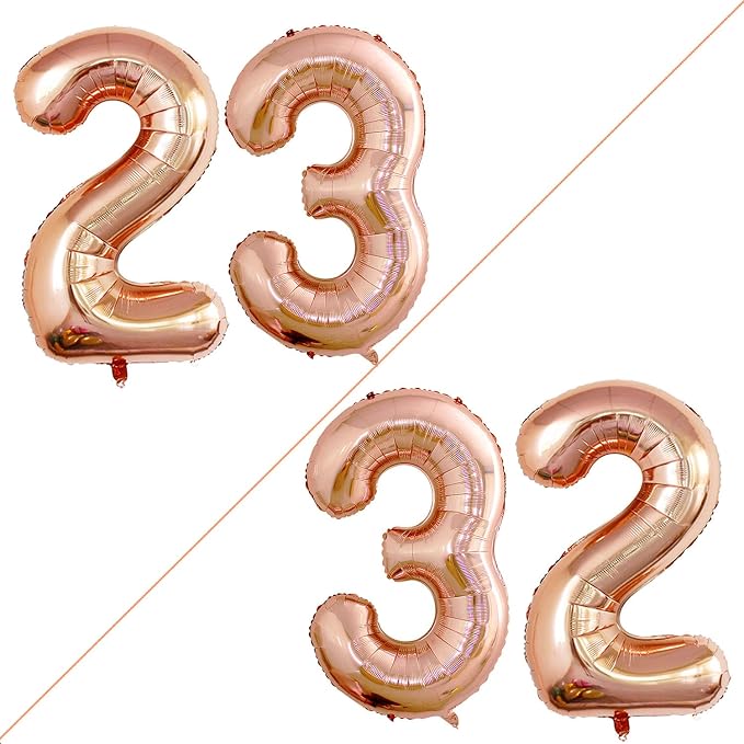 Number 23 Balloons for 23rd Birthday Party Decorations, 42 Inch Jumbo Foil by GOER