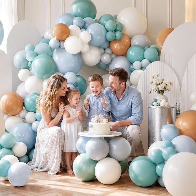 Brown Blue Teal Balloons - Image 4