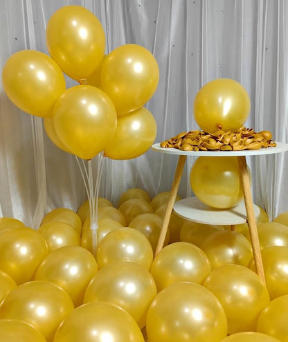 300 Pack Gold Balloons 12 Inch Pearlescent Golden Latex Party Balloon Bulk - Image 6