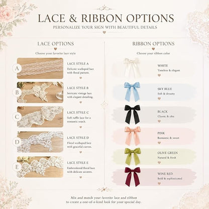 Personalized Sheer Wedding Welcome Sign Banner - Image 7