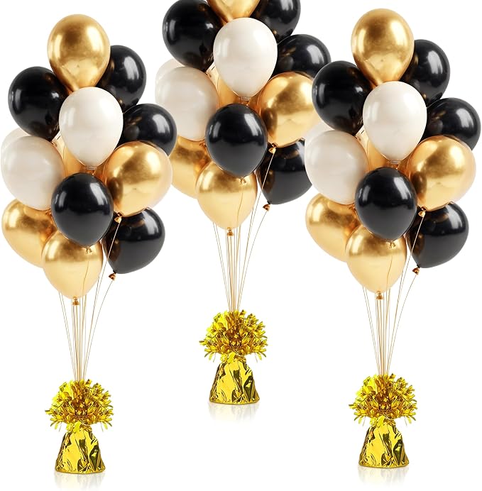16 PCS Metallic Wrapped Balloon Weights Gold Heavy Balloon Weight - Image 8