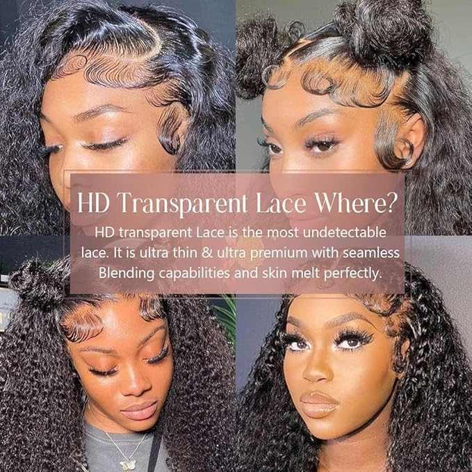 250% Density Deep Wave Human Hair Wig 13x6 Mongolian Lace Front Deep Curly Lace Front Wigs Human Hair Pre Plucked Deep Wave Frontal wig For Black Women Full And Thick (32 Inch, 13x6 Wig)