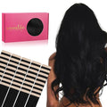 WENNALIFE Tape in Hair Extensions Human Hair, 40pcs 80g 12 inch Jet Black Hair Extensions Real Human Hair Straight Tape in Extensions Invisible Human Hair Extensions Reusable Real Hair Extensions