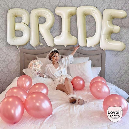 Cream White Letter U Balloons, 40 Inch Giant Letter Balloons U Foil Mylar - Image 5
