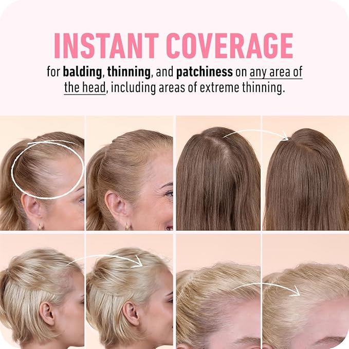 BOLDIFY Hairline Powder (LARGE, 10g) - Root Touch Up Hair Color for Gray Coverage - Bald Spot Concealing Hair Powder for Women & Men - 24-Hour Stain-Proof - White