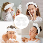 Face Wash Set - Microfiber Headband, Wristbands with Holder for Face Washing and Absorbent Spa Experience