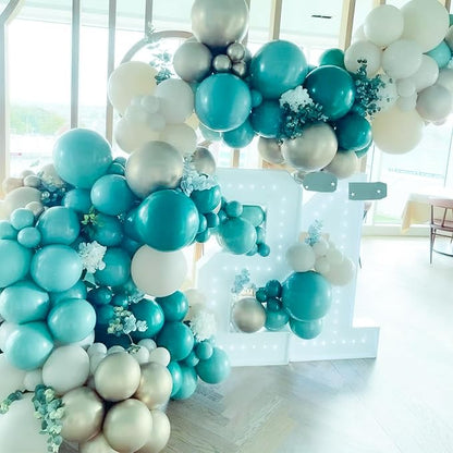 PartyWoo Dark Teal Balloons 50pcs Turquoise Aqua Blue Teal Color 12 Inch | - Image 5