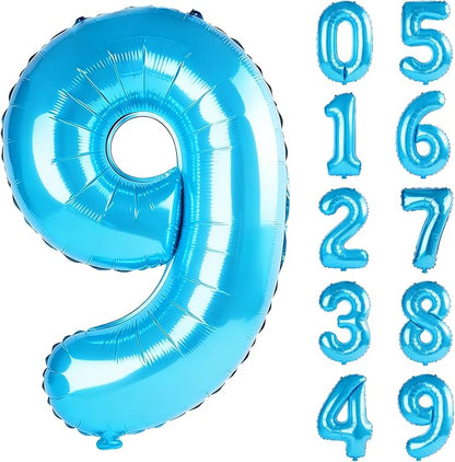 40 Inch Number 9 Balloons for 9th Birthday Party Decorations, 0-100 Jewelry by FOBELEC