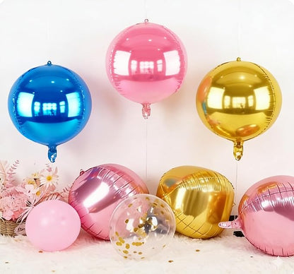 6pcs Blue Foil Balloons 22inch Round Balloons - Image 4