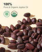 Organic Jojoba Oil Glass Bottle 16 fl oz, USDA Certified 100 Pure & Natural Jojoba Oil for Hair, Skin & Face, Cold Pressed Unrefined Hexane Free, Deeply Moisturizing Body Serum for Gua Sha