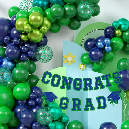Congrats Grad Banner Graduation Party Banner Decoration Hanging Garland High - Image 3