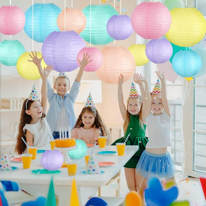 15-Pack Pastel Classroom Decor, Hanging Paper Lanterns - Image 3