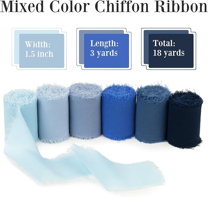 Handmade Fringe Chiffon Silk Ribbon - Image 2