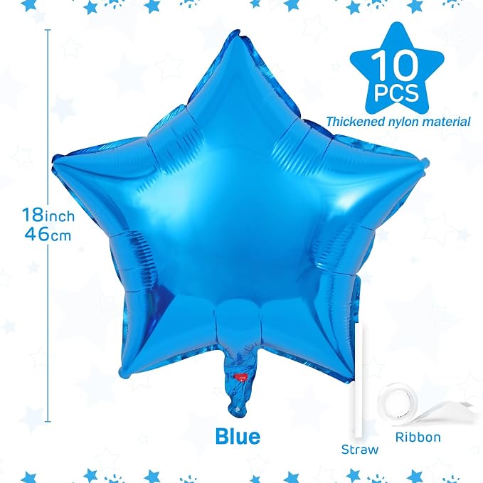 Blue Star Balloons 18 Inch - Image 3