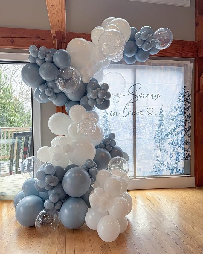 Dusty Blue Balloon Arch Kit - Image 7