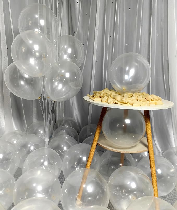 300 Pack Clear Balloons 12 Inch Latex Clear Latex Party Balloon Bulk - Image 6