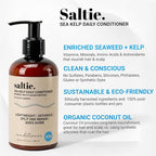 Saltie Daily Hair Detangle Conditioner I Nourish with Sea Weed, Kelp & Algae I Lightweight, detangle, repair split ends, adds shine for radiant hair. (8.5 fl. Oz /250ml)
