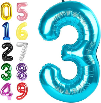 2 Balloon Number 40 Inch Light Blue by Argthjy
