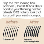 Hair Illusion Dark Brown Real Hair Fibers for Thinning Hair - 100% Natural Texture, Non Synthetic Hair Fibers - Bald Spot Cover Up for Women & Men - 38 Gram