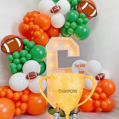 Football and Soccer Balloons for Sports Party Decorations | Orange, game day - Image 3