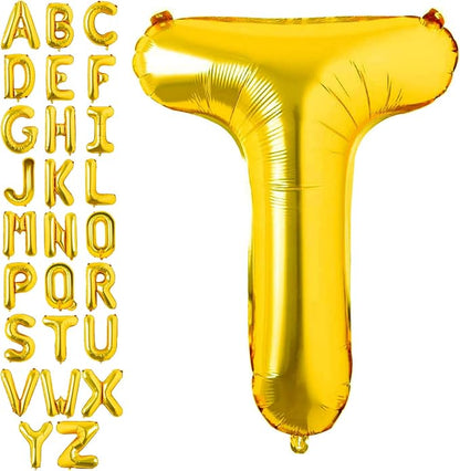 Lovoir 40 Inch Large Gold Letter T Balloons Big Size Jumbo Mylar Foil Helium by Lovoir