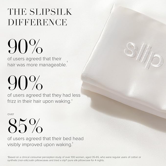 slip King Pure Silk Pillow Case - 100% Pure 22 Momme Mulberry Silk - King Size Standard Pillow Case -Anti-BedHead, Anti-Sleep Crease, Charcoal (20" x 36")