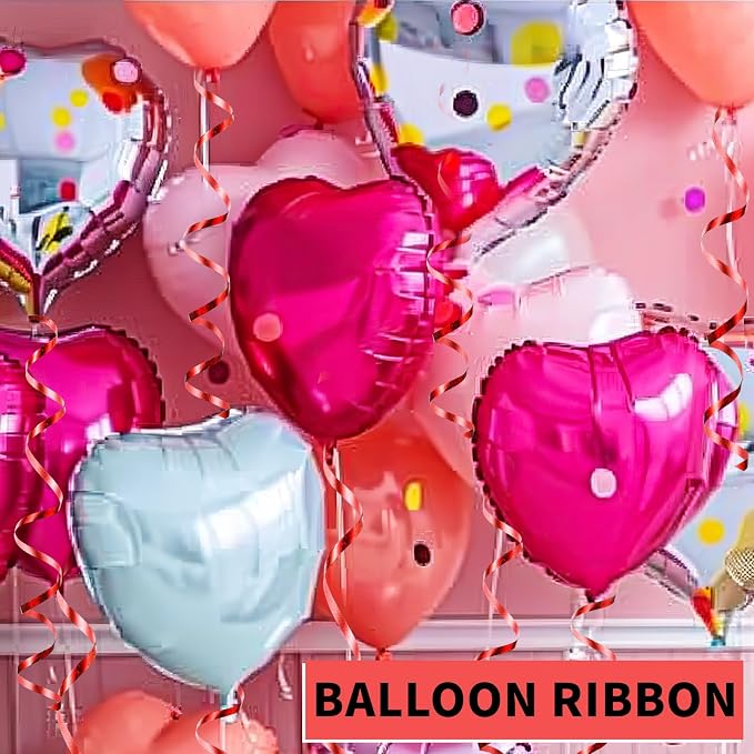 woric Red Ribbon 600 Yards 1/5 Inch Curling Ribbon | Balloon String Ribbons - Image 4