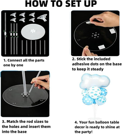 Cloud Party Balloons Stand Kit 2 Sets, Balloon Centerpieces - Image 7