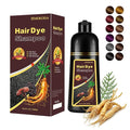 Brown Hair Dye Shampoo 3 in 1, 100% Gray Reducing, Instant Hair Color for Gray Hair Coverage, Natural Shampoo Hair Dye for Women Men Dark Coffee, Easy To Use & Lasts 3-4 Weeks & All Hair Types, 500 ml