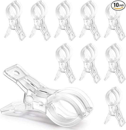 RELBRO Spring Clamps, 3.5 Inch Clear Plastic Clip, Invisible Design, Strong Grip by RELBRO
