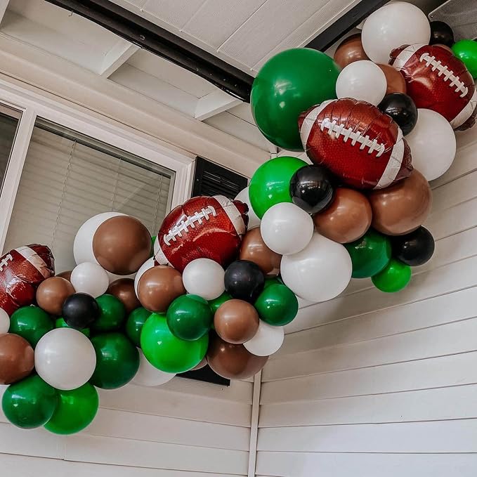 10 Pack 18 Inch Rugby Balloons football balloons Football Field Balloons - Image 3