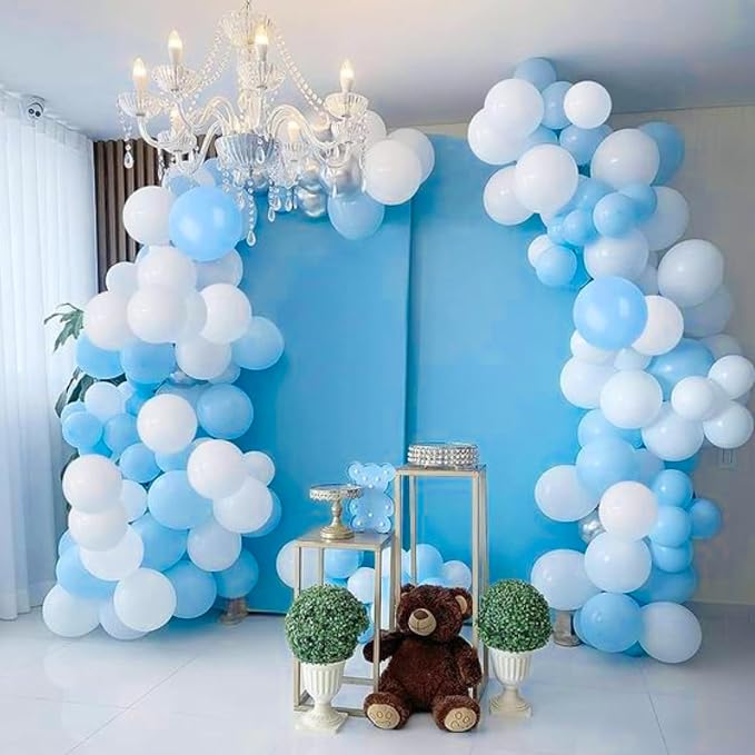 PartyWoo Light Blue Balloons 50pcs Baby Pastel Sky Aqua Blue Color | 12 Inch - Image 8