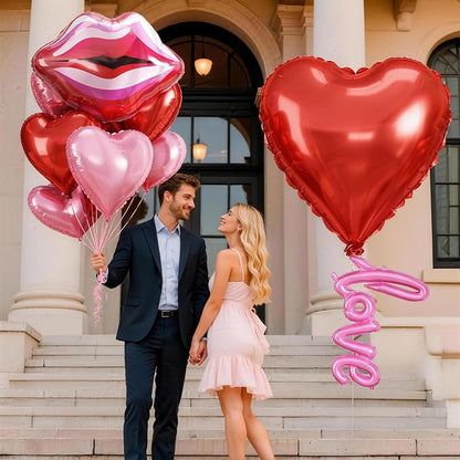 32 Inch Large Red Heart Balloons - Image 5