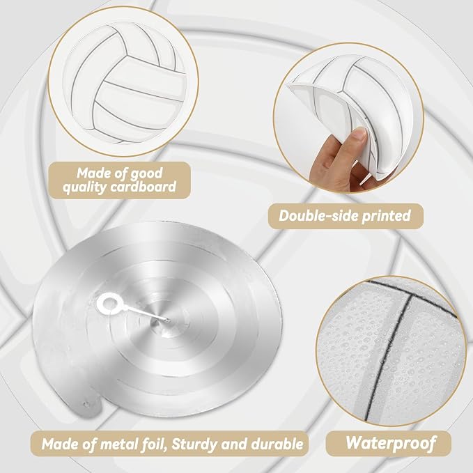60pcs Volleyball Party Decorations Volleyball Value Foil Swirl Ceiling Hanging - Image 3