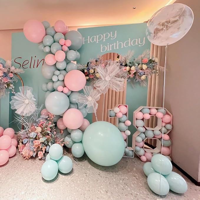 Pastel Green Balloons 18 Inch 24 Pack Matte Helium Latex Round Balloons - Image 4