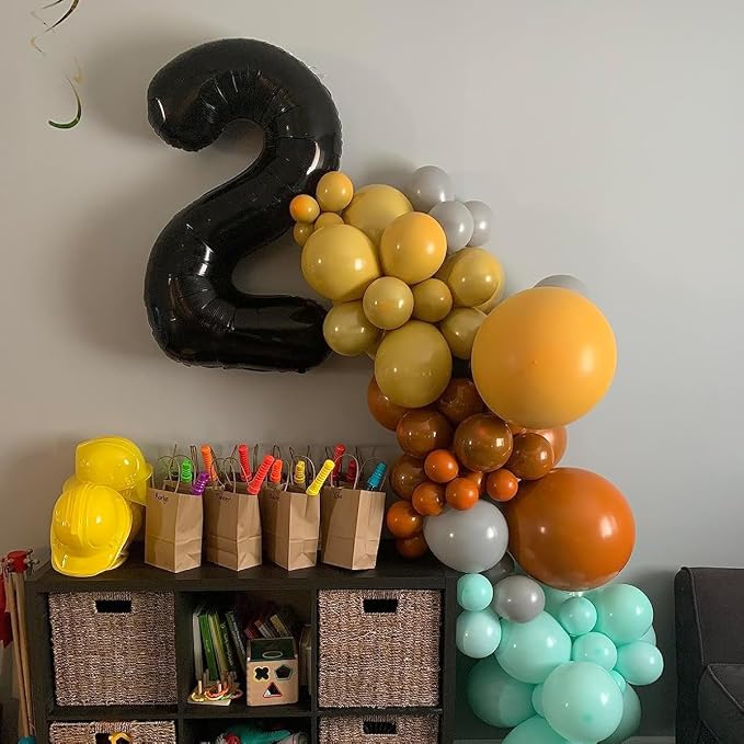 40 Inch Black Number Balloon 2, Large Number Foil Balloons Mylar - Image 4