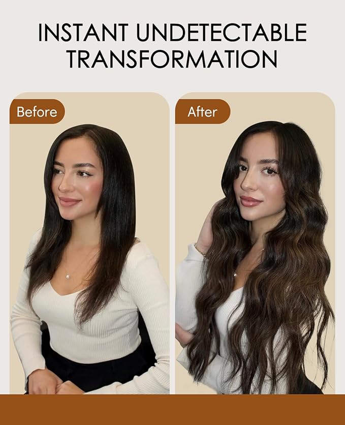 VINBAO 60g Invisi Edge Tape in Hair Extensions Real Human Hair 22in 20pcs Natural Black Ombre to Chocolate Brown Invisible Injected Tape in Hair Extensions 22inch #1BT4