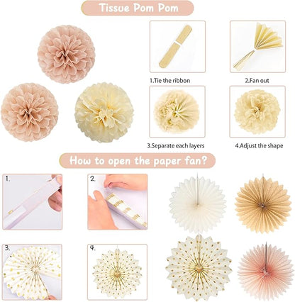 Vlipoeasn Champagne Gold Beige Retirement Decorations - Image 3