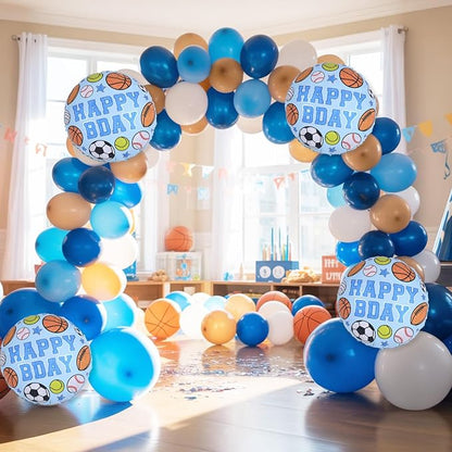 Sports Birthday Balloons Party Decorations, 18 Inch Inflatable HAPPY BDAY Mylar - Image 7