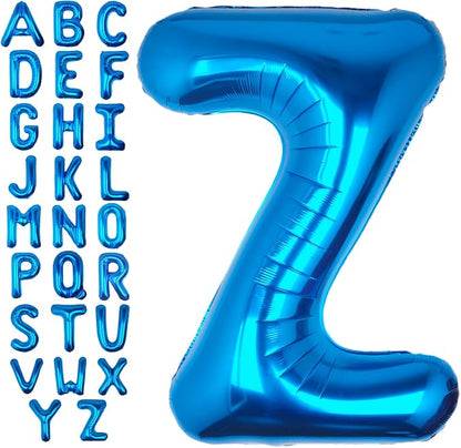 40 Inch Blue Letter Z Balloon Big Foil Helium Letter Balloons A-Z | Giant Large by SULALABOO