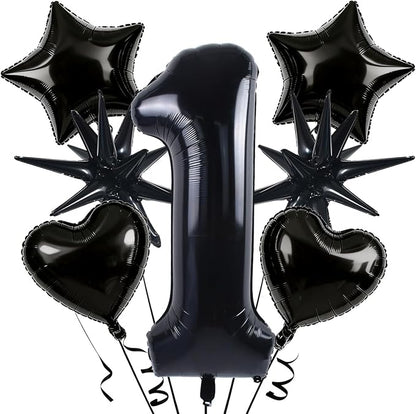 TONIFUL 1st Birthday Balloons Kit 40 Inch Black Large Number 1 Foil Balloon | by TONIFUL