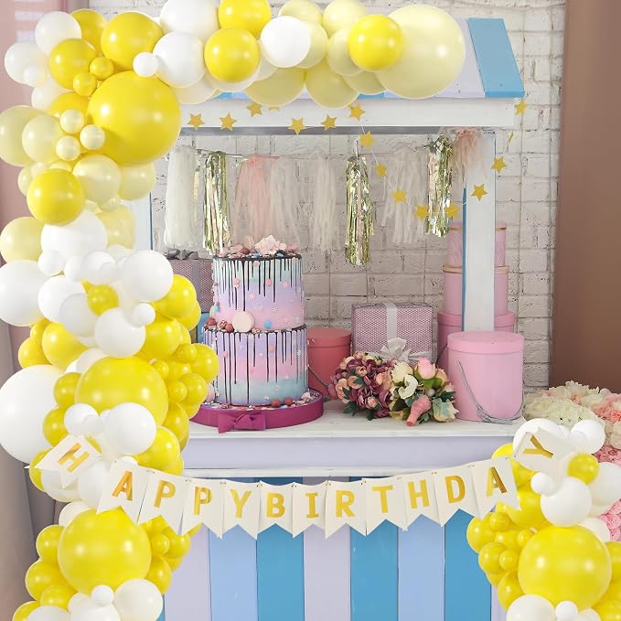 50pcs Yellow Balloons 12 Inch Mustard & Sun Yellow Latex Party Balloons - Image 6