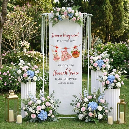 Personalized Baby Shower Banner, Custom Welcome Sign Fabric by Custom