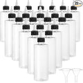 22Pack 8oz Plastic Squeezing Bottles, Clear Oil Dispenser Dropper Bottle Applicator with Twist Top Cap and Leak-Proof Inner Gasket for Crafts, Art, Glue, Paint and More (8 OZ)