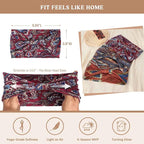 Wide Headbands for Women Knotted No Slip Head Bands Soft Turban Headband Hair Accessories Boho African Solid Color Head Wraps for Women Yoga Workout Pack of 6